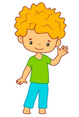 Cartoon clip art. Boy  illustration