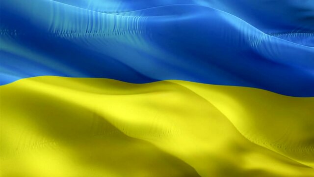 Ukrainian flag. 3d Ukraine sign waving video. Flag of Ukraine seamless loop animation. Ukrainian flag silk HD resolution Background. Ukraine flag Closeup 1080p HD video for Independence Day,Victory da