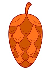 Christmas cartoons clip art. Cone  illustration