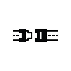 Black solid icon for belts