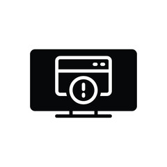 Black solid icon for error