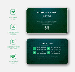 Modern Business Card - Creative and Clean Business Card Template design with colorful 