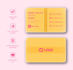 Modern Business Card - Creative and Clean Business Card Template design with colorful 