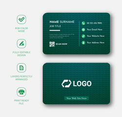 Modern Business Card - Creative and Clean Business Card Template design with colorful 