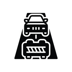 Black solid icon for blocking 