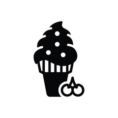 Black solid icon for flavor