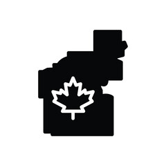 Black solid icon for edmonton