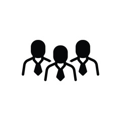 Black solid icon for people