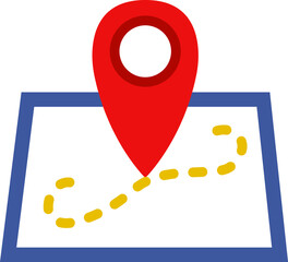 map-location icon vector illustration logo style