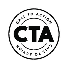 CTA - Call To Action acronym, business concept background