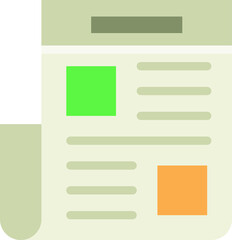 Obraz premium newspaper icon vector illustration logo style