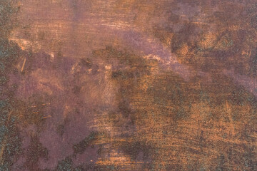 Naklejka premium Rusty Brown Dirty Old Abstract Worn Weathered Metal Pattern Surface Iron Wall Texture Background