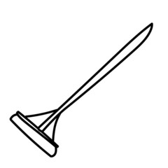 Fototapeta premium mop cleaning element broom for washing the floor handdrawn doodle style