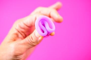 How to fold a silicone menstrual cup.
