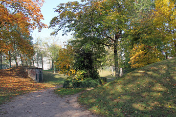 Naklejka premium Park of the citadel located in Strasbourg Alsace France