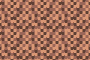 Roof tile texture seamless pattern for house or home. Abstract architecture background design. Roofing ceramic exterior material cover.