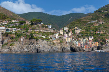 An ancient fishing village, rocks and the sea. Cinque Terre, Liguria, Italy