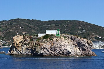 Italy: Foreshortening of Ponza Island.