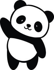 Fototapety  Cute Panda SVG Panda Illustrations