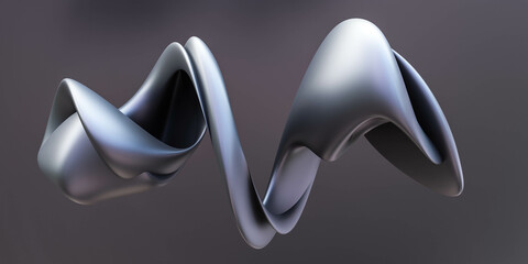 abstract art sculpture with dark surface futuristic wallpaper background 3d render illustration