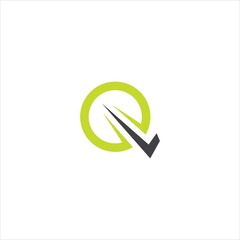 letter q logo vector template check