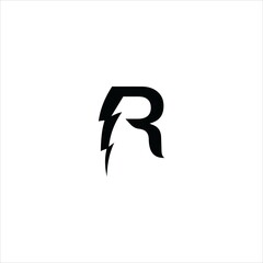 Fototapeta premium letter r logo vector template power