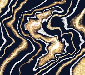 Colorful Background. Marble pattern and gold lines. Wrapping paper, fabric swatch, Wall art