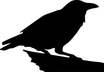 Raven Silhouette SVG Raven Clipart