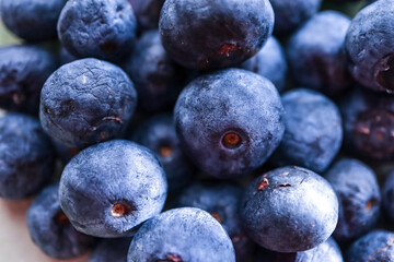 blueberries on the table
