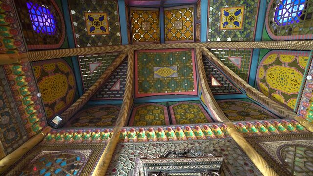 Historical Uzbek Ceramics and Gold Leaf Ornament