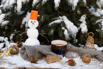 mini snowman and Christmas toys