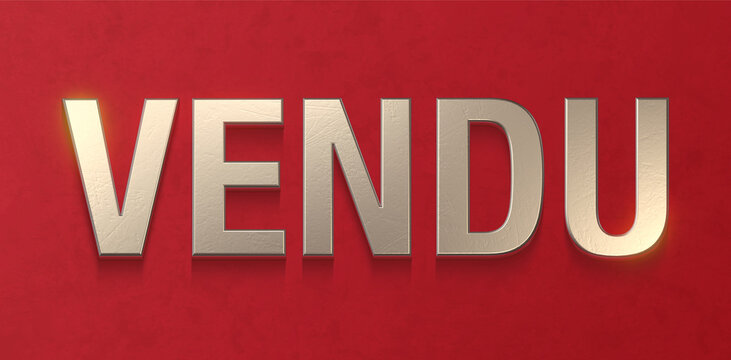 vendu or fond rouge