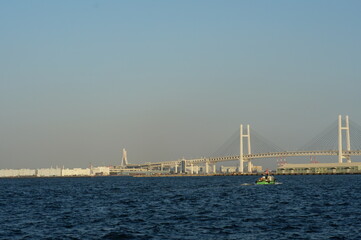 Fototapeta na wymiar 横浜、港、海、自然。　横浜は変わらずに輝いています。