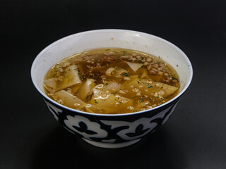 Uzbek traditional cuisine - Shurpa coup