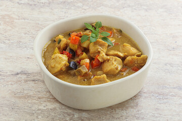 Thai yellow curry with chicken