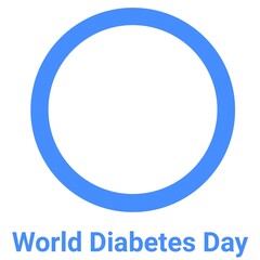 World Diabetes Day, blue Circle symbol for diabetes