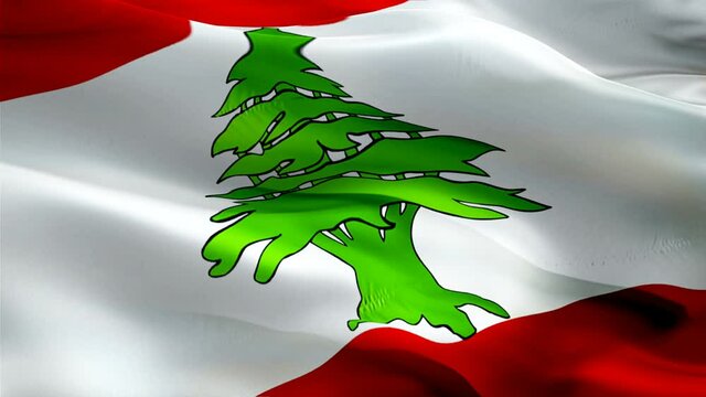 Lebanese flag. 3d Lebanon sign waving video. Flag of Lebanon seamless loop animation. Lebanese flag silk HD resolution Background. Lebanon flag Closeup 1080p HD video for Independence Day,Victory day
