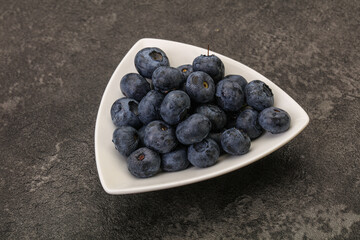 Ripe sweet tasty blueberries heap