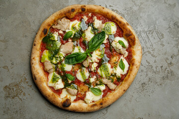 pizza with seafood