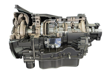 Isolated automatic double clutch transmission in section 