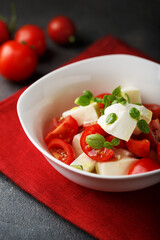 mozzarella, tomatoes, basil - Capreze salad