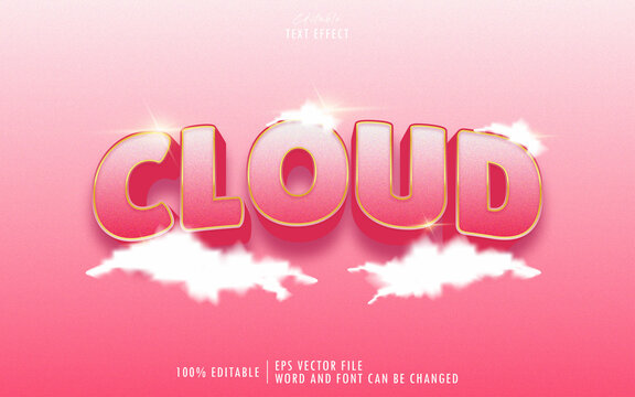 Cloud Pink Text Effect Premium