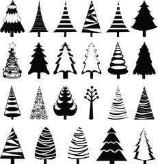 Obraz premium 23 Different Vector Trees, Different kind of vector trees