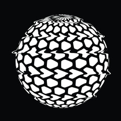 Glitch distorted geometric shape . Minimal art design . Destroyed melting logo . Trendy defect error shapes . Glitched design element .Broken effect .vector 