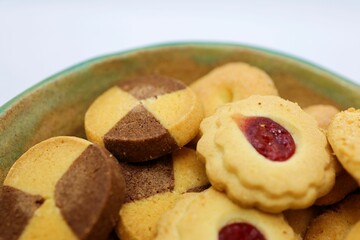 Cookies on a plate. Concept: Tea preparation.