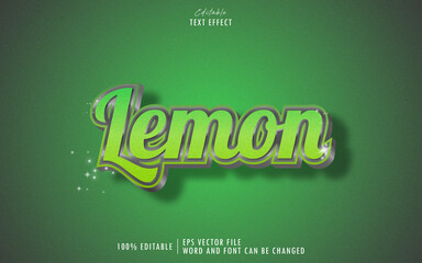 Lemon text effect editable premium free download