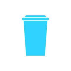 Coffee cup blue icon