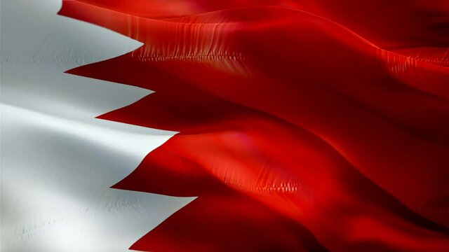 Bahrain flag video. National 3d Bahrain Flag Slow Motion video. Sign of seamless Full HD 1920X1080 loop animation. Bahrain Flags Motion Loop HD resolution Background Closeup 1080p Full HD video flags 