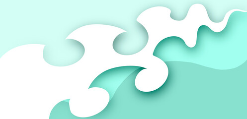 background blue White abstract with soft waves