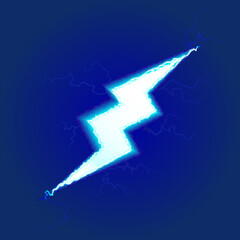 Vector illustration of abstract thunderbolt and a flash of lightning strike.